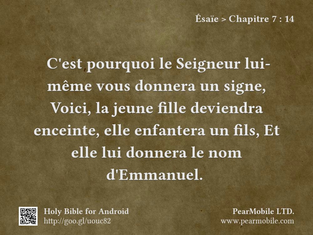Ésaïe, Chapitre 7:14